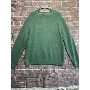 Banana Republic Eco Sweater Mens XL Green Brushed Knit Heritage Academia Classic